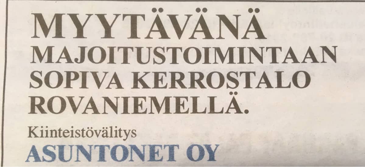 Ilmoitus Lapin Kansassa