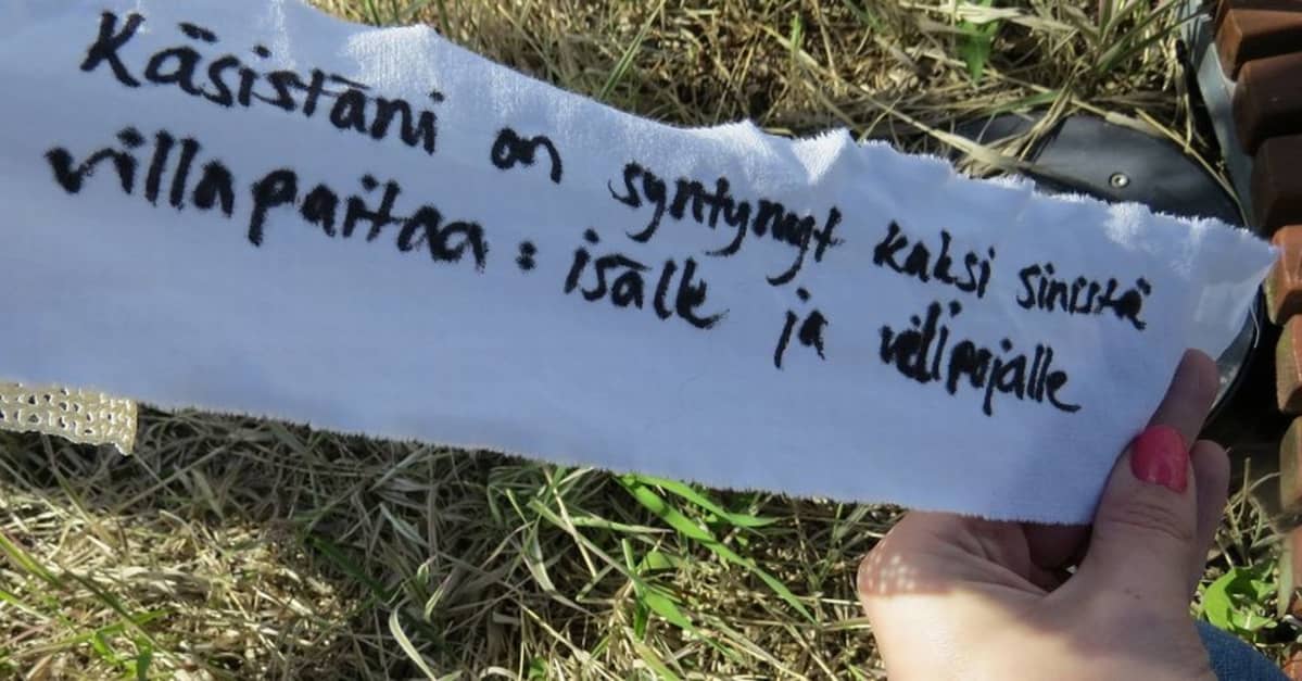 Tekstiä kankaanpalalla.