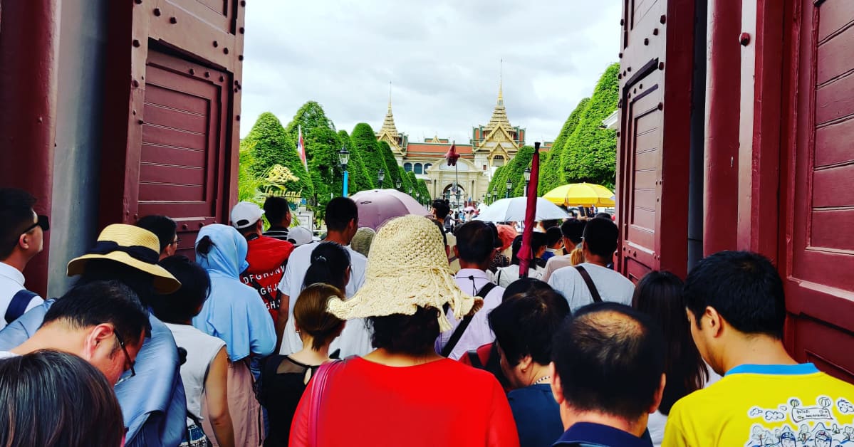 Smaragdibuddhan temppelialue Wat Phra Keow Thaimaan Bangkokissa