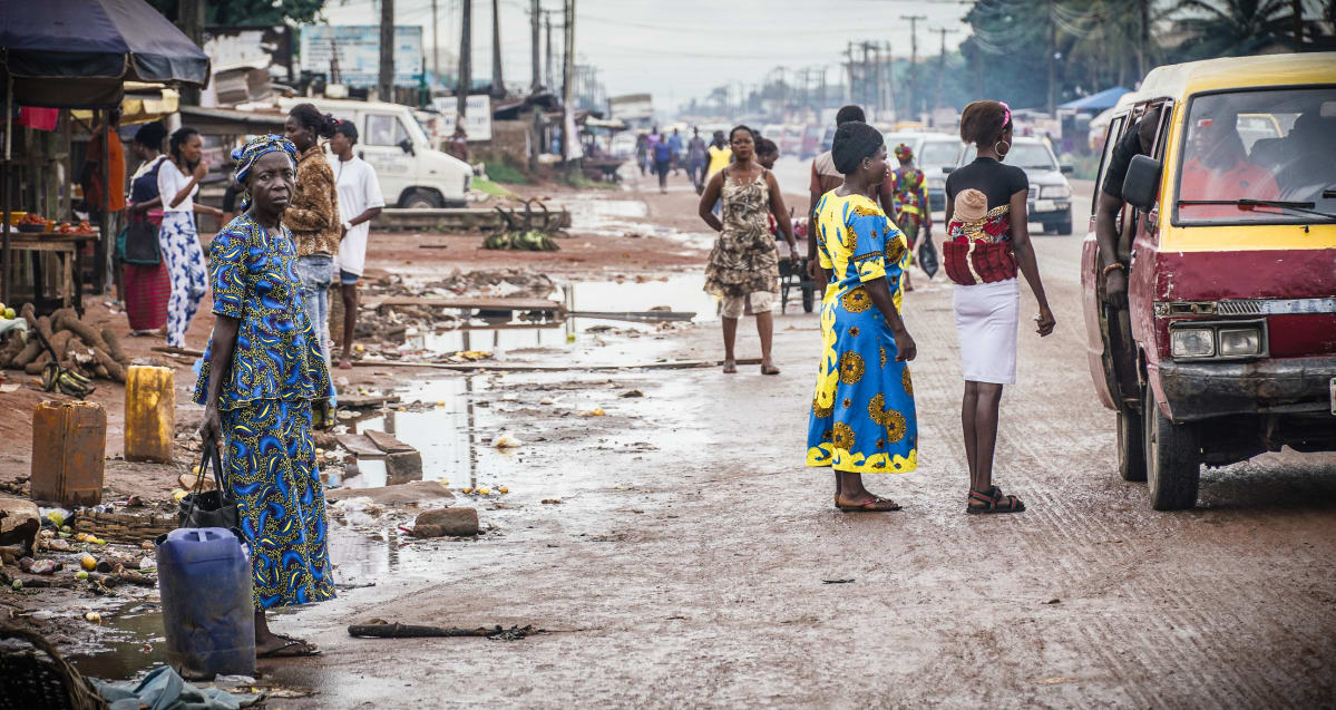 Katu Benin Cityssä.