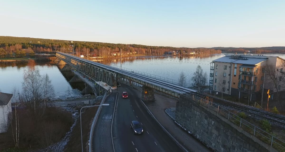 Rautatiesilta Rovaniemi marraskuu 2017