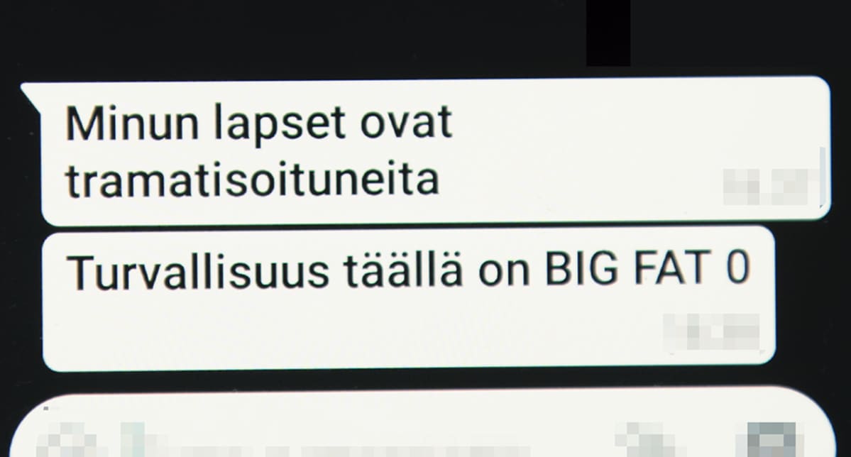 Valokuva tekstiviestistä.