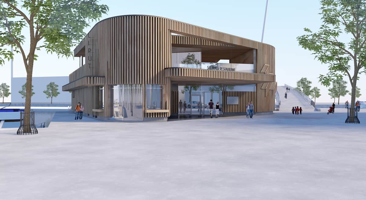 Laukontorin paviljonki, havainnekuva