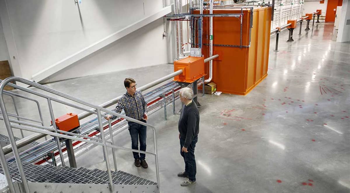 Lundin MAX IV supermikroskooppi eli synkrotronivalonlähde. Sisäkuva.