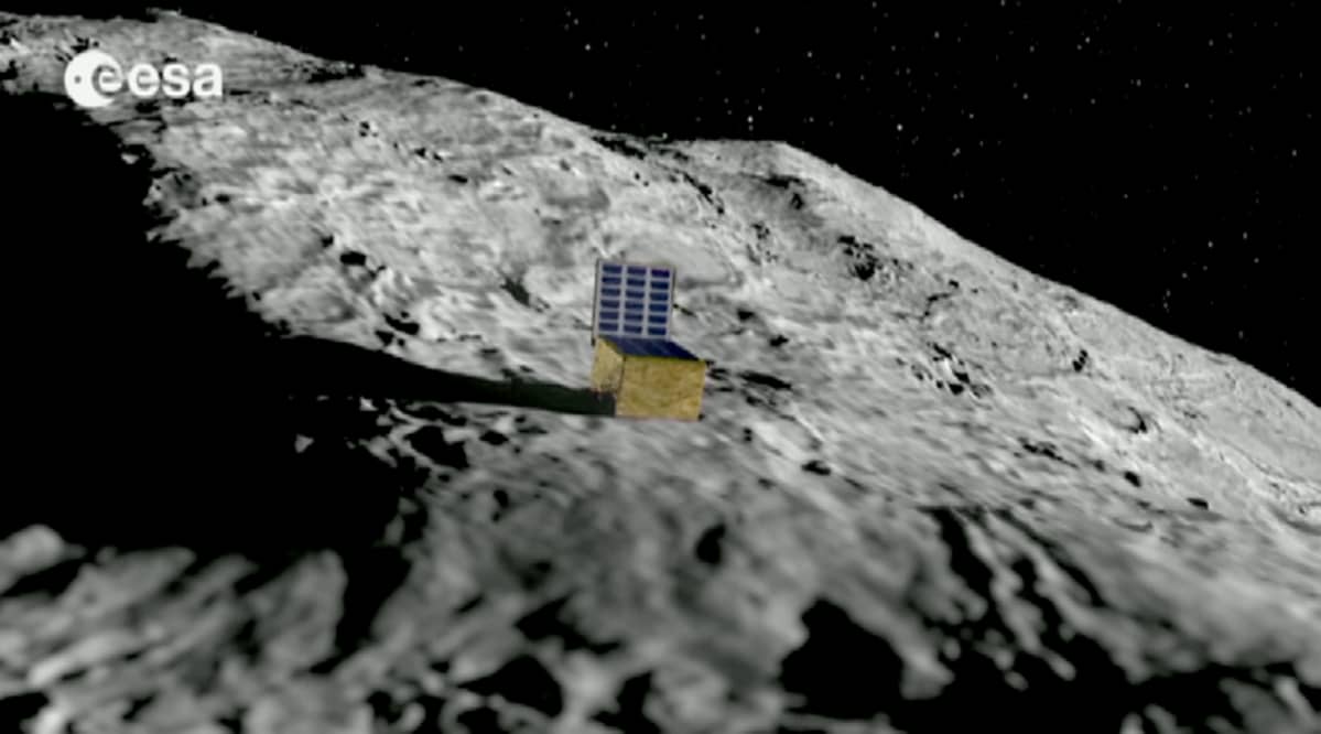laitteita asteroidin pinnalla