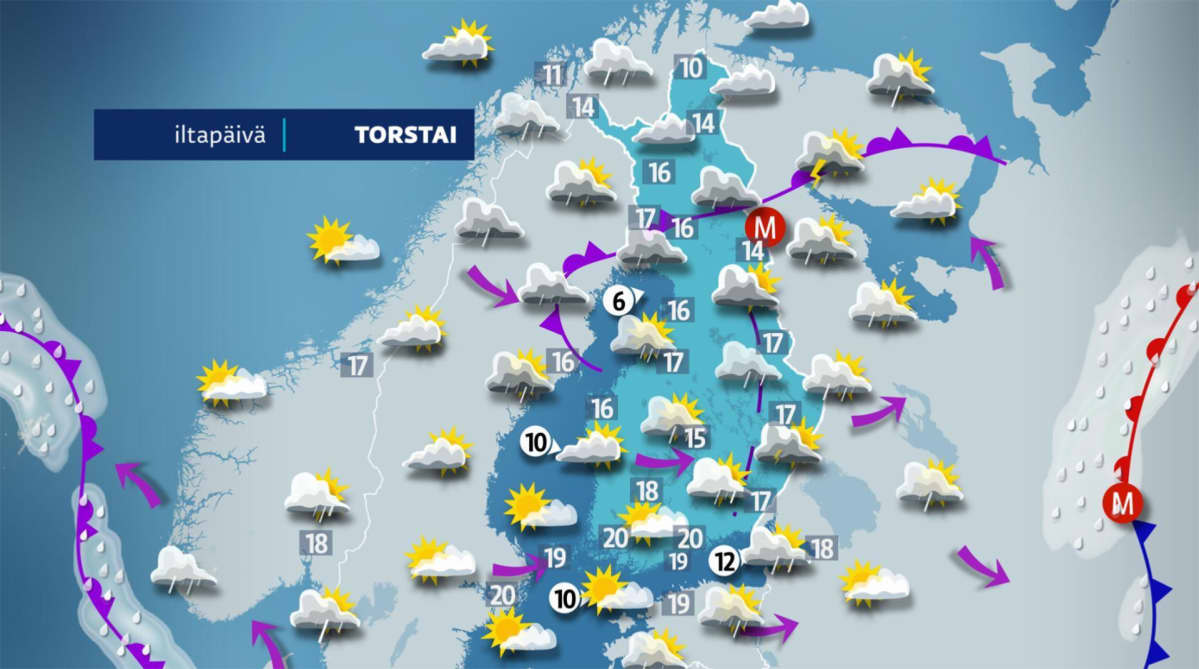 torstain sääkartta
