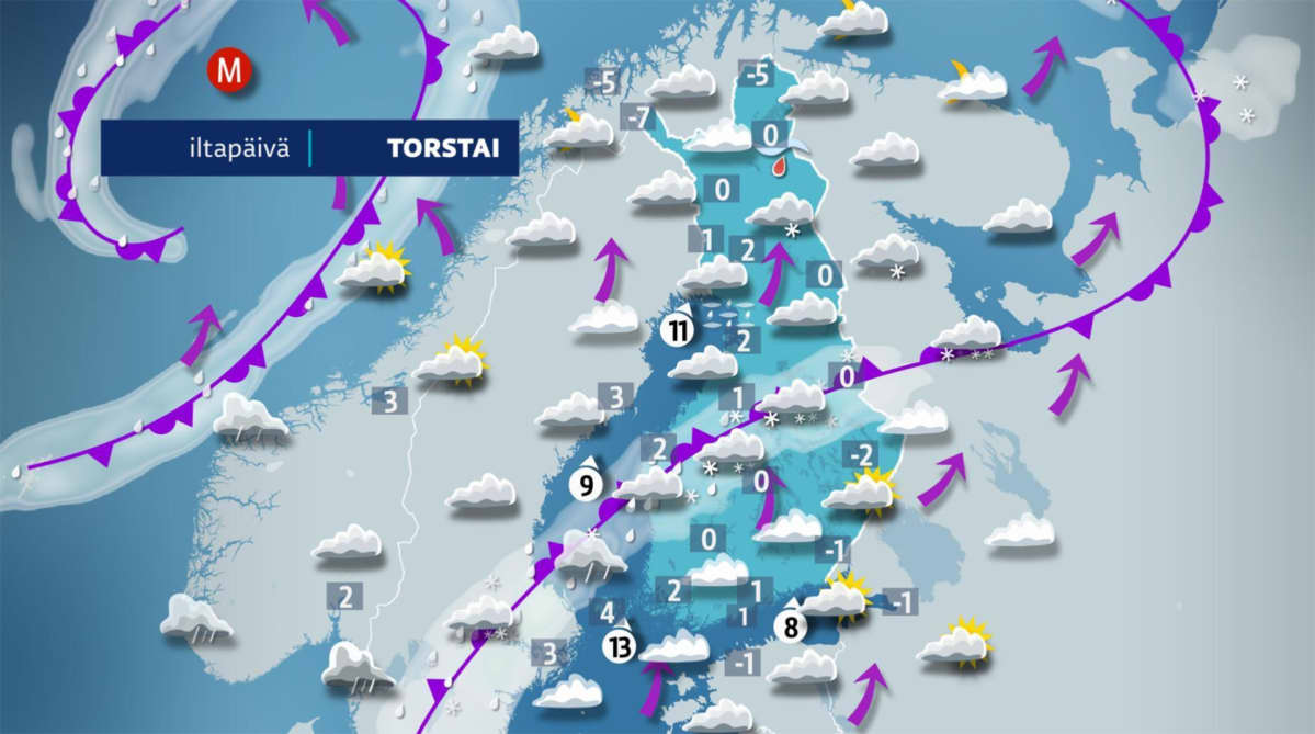 torstain sääkartta