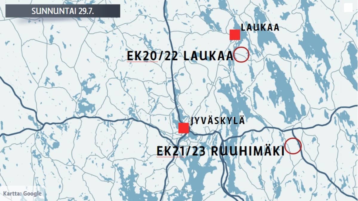 Suomen MM-rallin erikoiskokeet sunnuntaina 29.7.