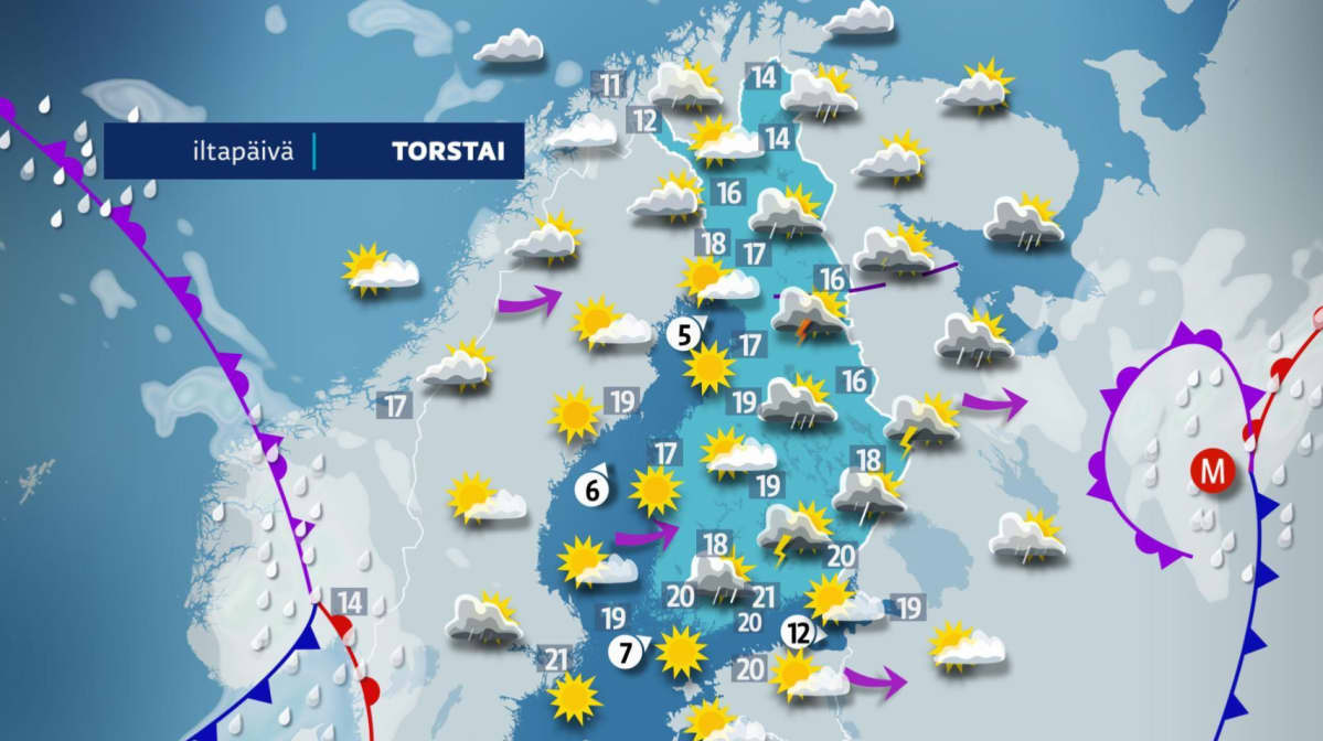 torstain sääkartta