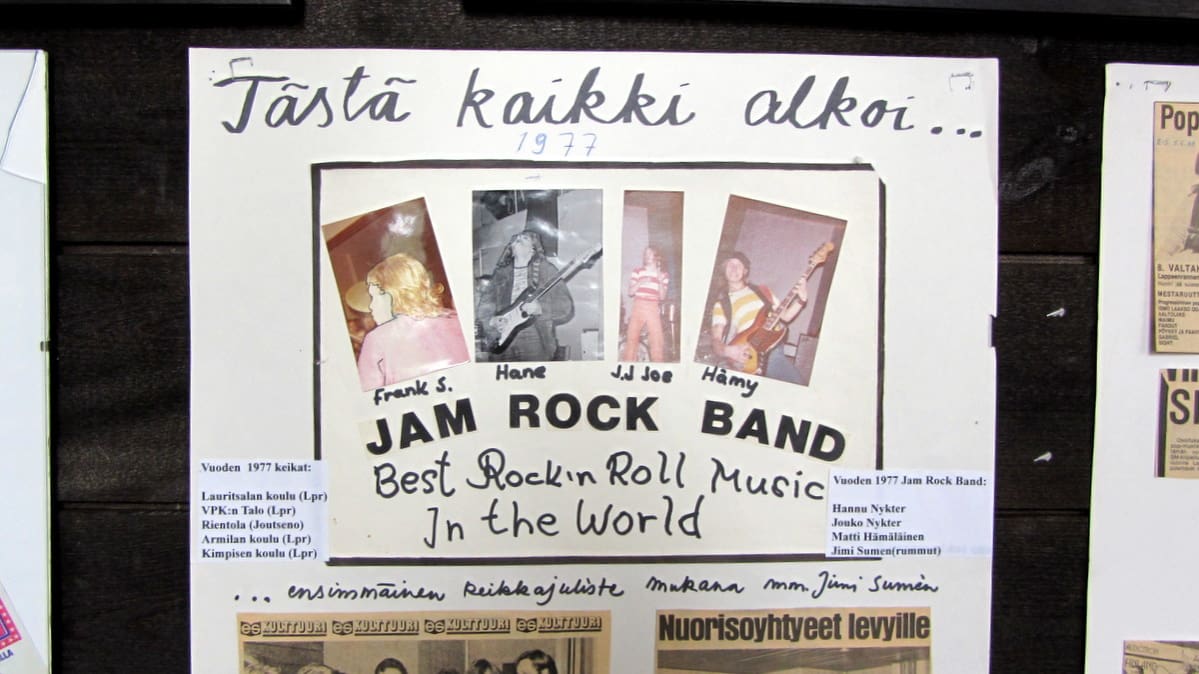 Jam Rock Bandin muistelutaulu