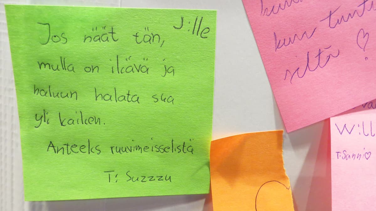 Lappuja tärskytolopalla.