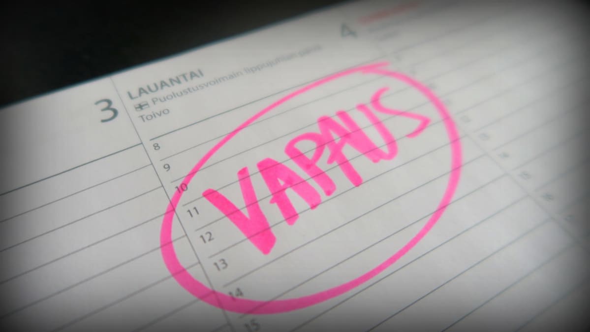 Kalenterissa teksti "vapaus" päivämäärällä 4.6.2016
