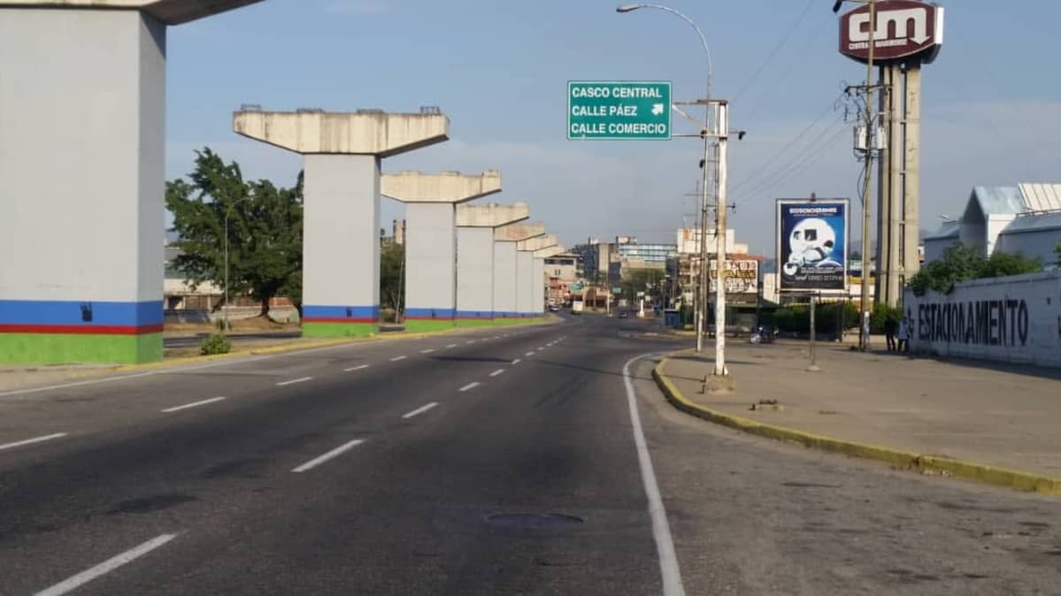Autio katu Venezuelassa.