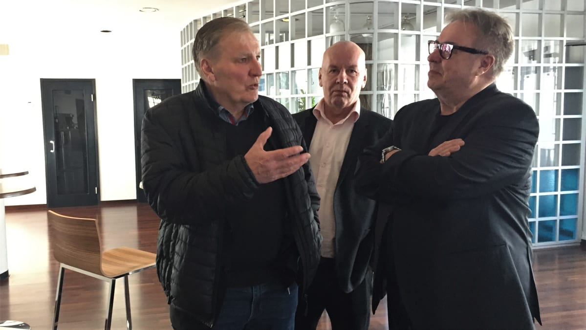 Pertti Lintunen, Sakari Timonen ja Jarmo Mahonen.
