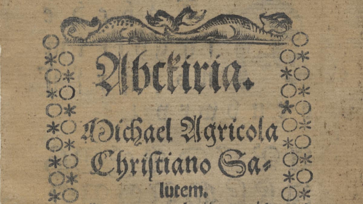 Yksityiskohta Mikael Agricolan Abckiriasta (1543).