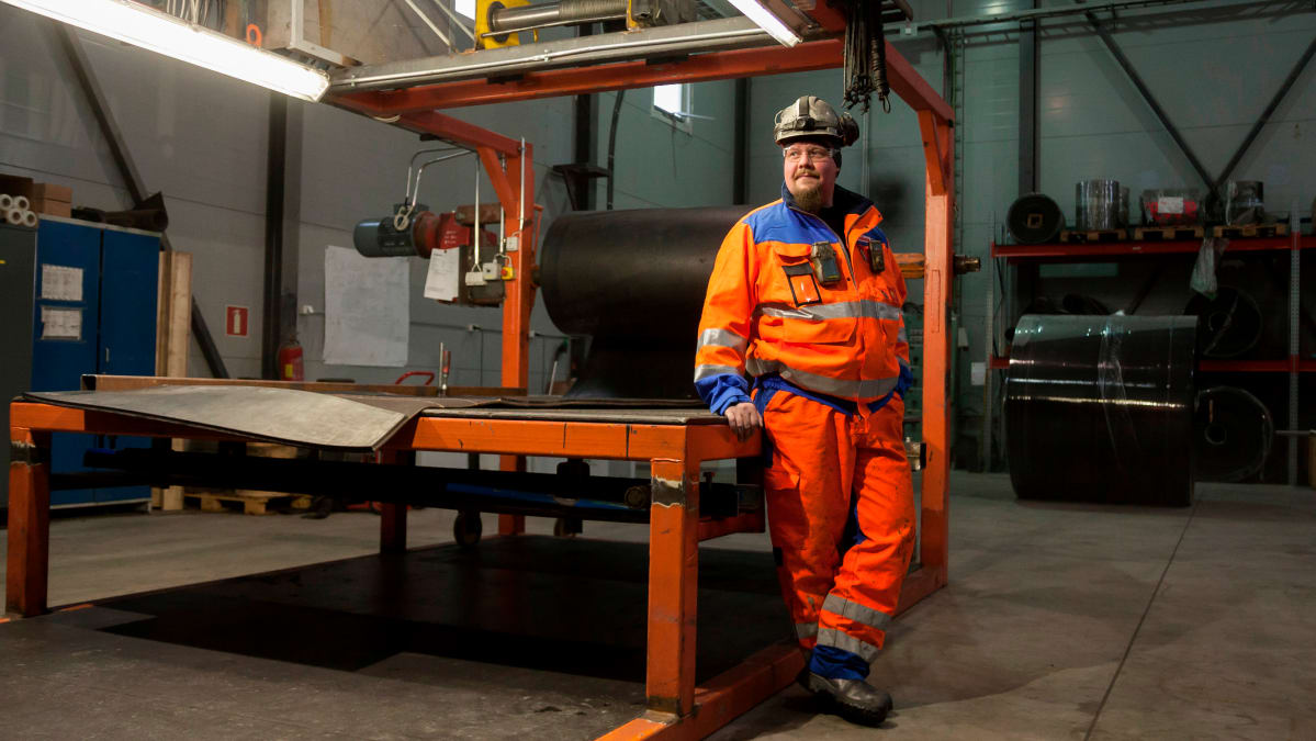 Terrafamen työntekijä Pekka Valtanen.