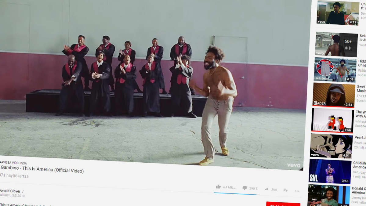 Kuvakaappaus Youtubesta.