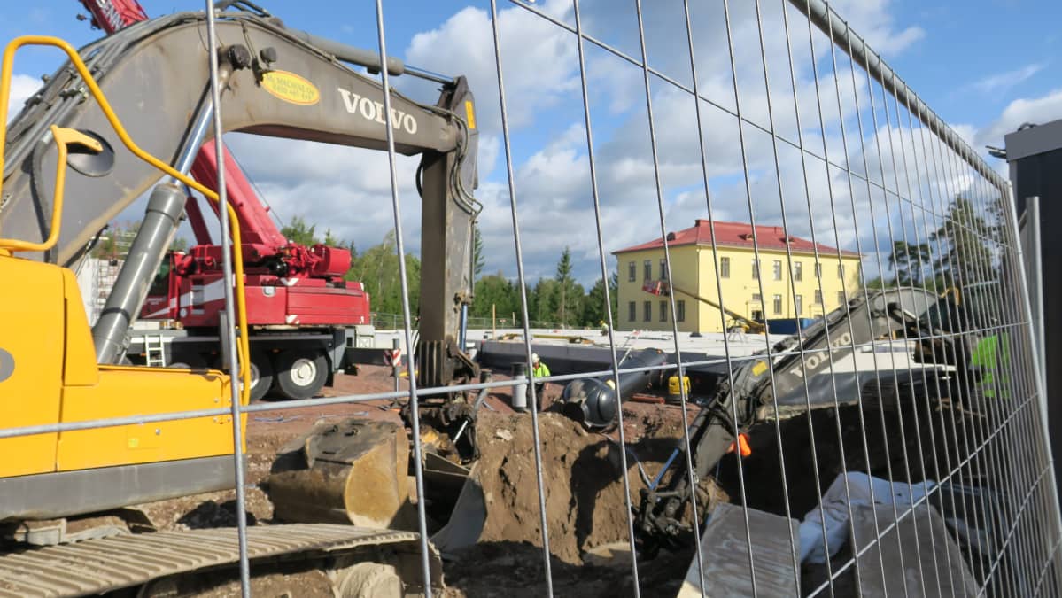Korkeakosken koulun työmaa.