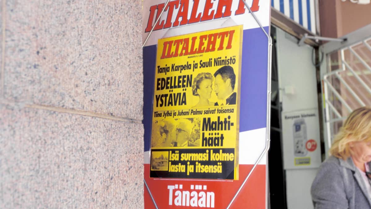 Sauli Niinistö ja Tanja Karpela Iltalehden lööpissä.