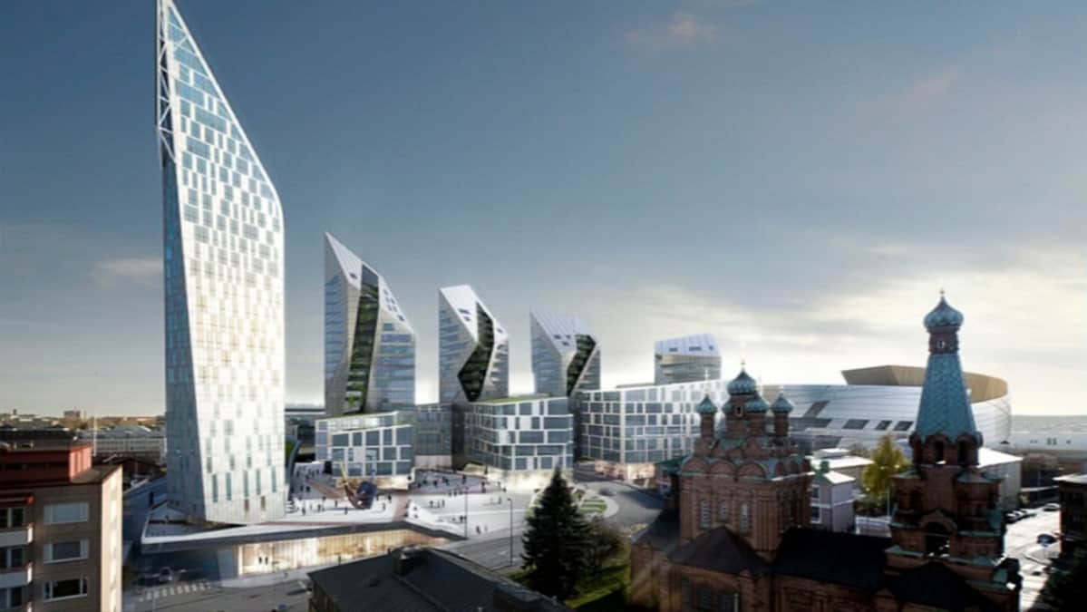 Havainnekuva Tampereen rautatien peittävästä kannesta