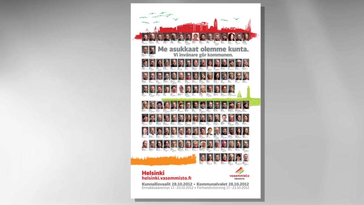 Vasemmistoliiton kuntavaalijuliste 2012.