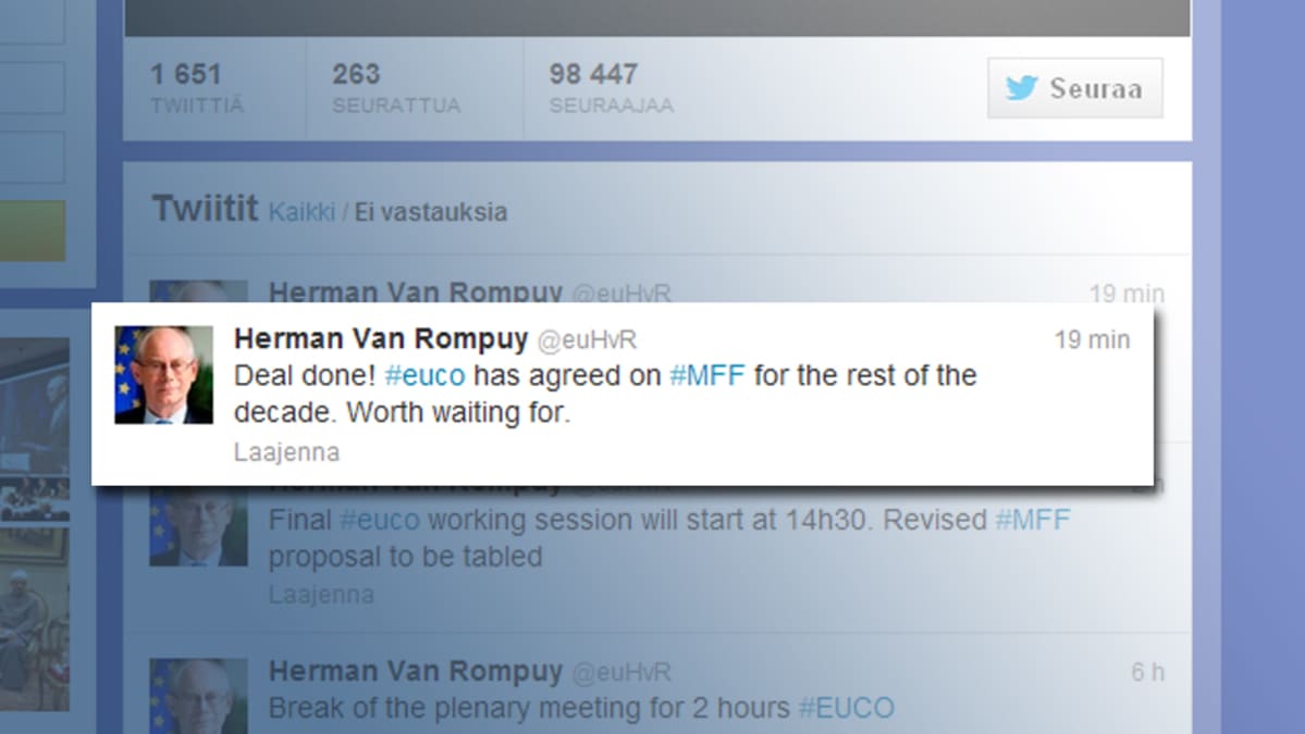 Kuva Herman Van Rompuyn Twitter-sivuilta.