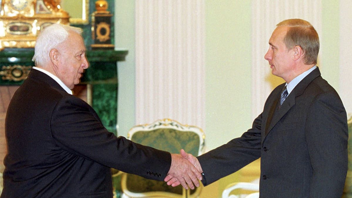 Ariel Sharon ja Venäjän presidentti Vladimir Putin.