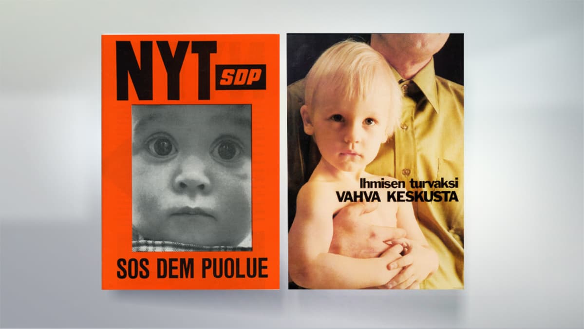 SDP:n ja Maalaisliiton julisteet.