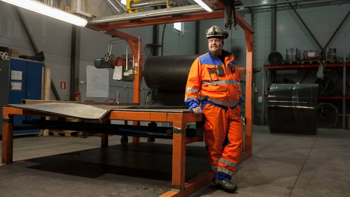 Terrafamen työntekijä Pekka Valtanen.