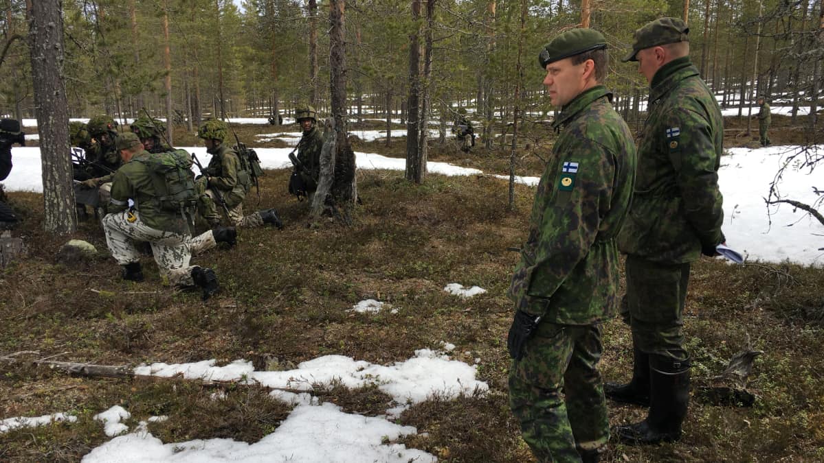 Army North 17 sotaharjoitus Rovajärvellä, harjoituksen apulaisjohtaja eversti Rainer Peltoniemi.