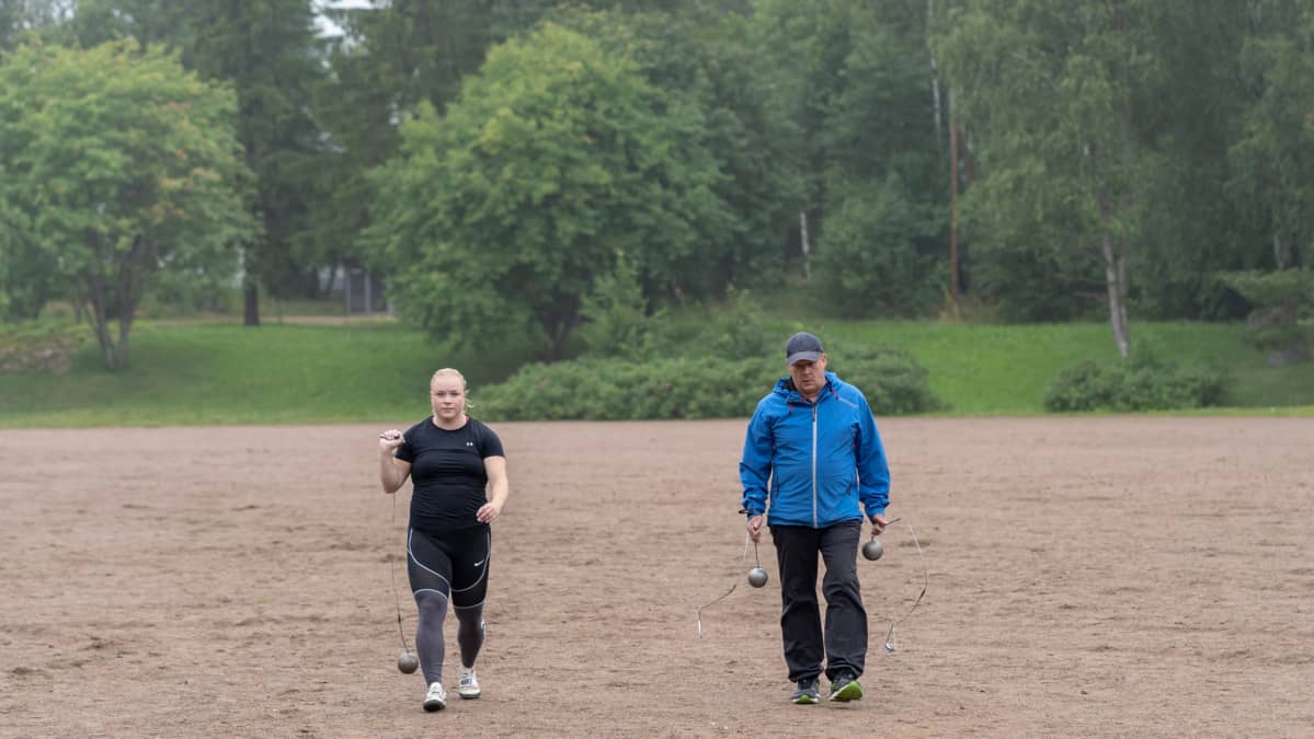 Krista Tervo ja hänen valmentajansa