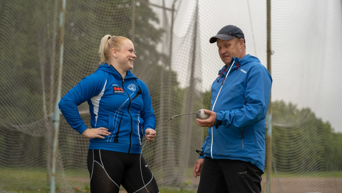 Krista Tervo ja hänen valmentajansa