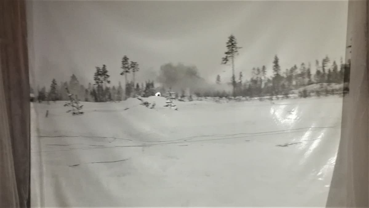 Simo Häyhä -ampumasimulaattorin kuva Kollaalta.