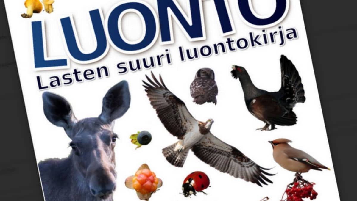 Viljami Ovaskaisen suunnittelema Lasten suuren luontokirjan kansi.