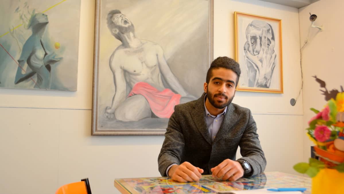 Ali Alghazal näyttely Kemin sarjakuvakeskuksella.