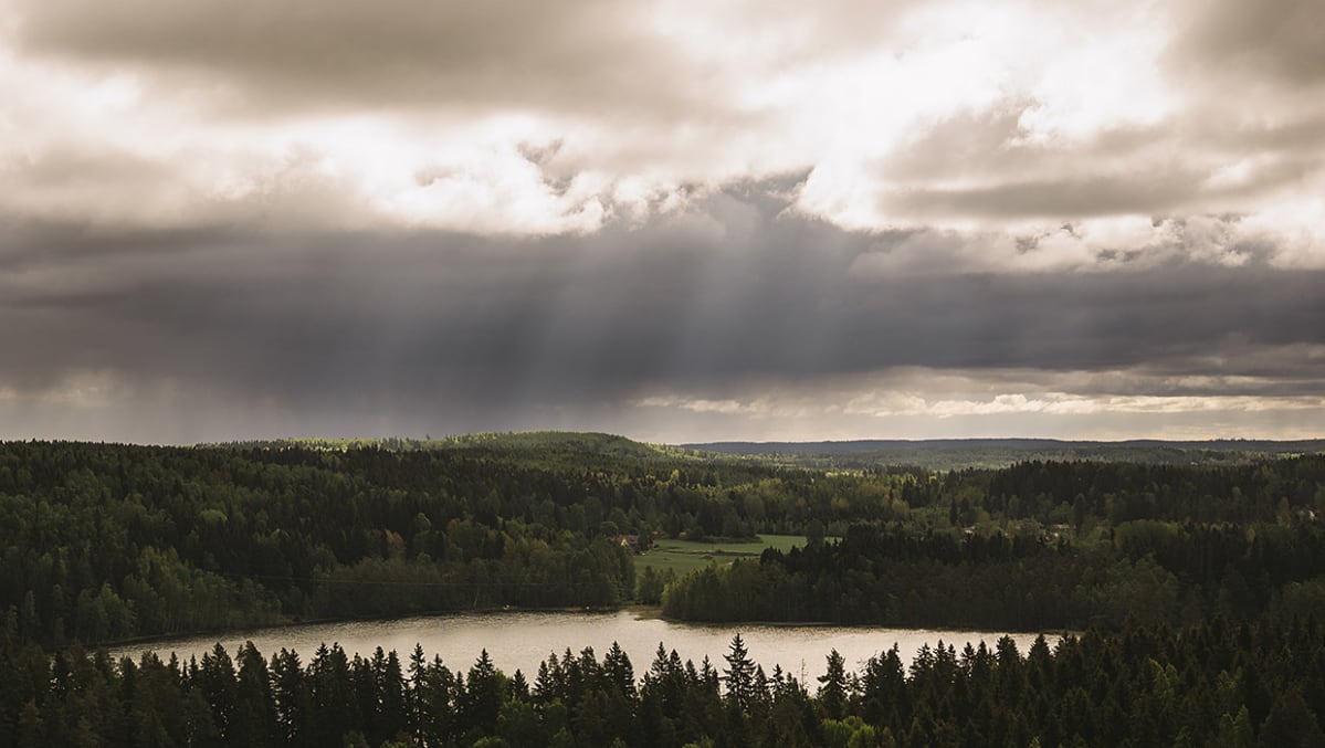 Maisema Aulangolla Hämeenlinnassa