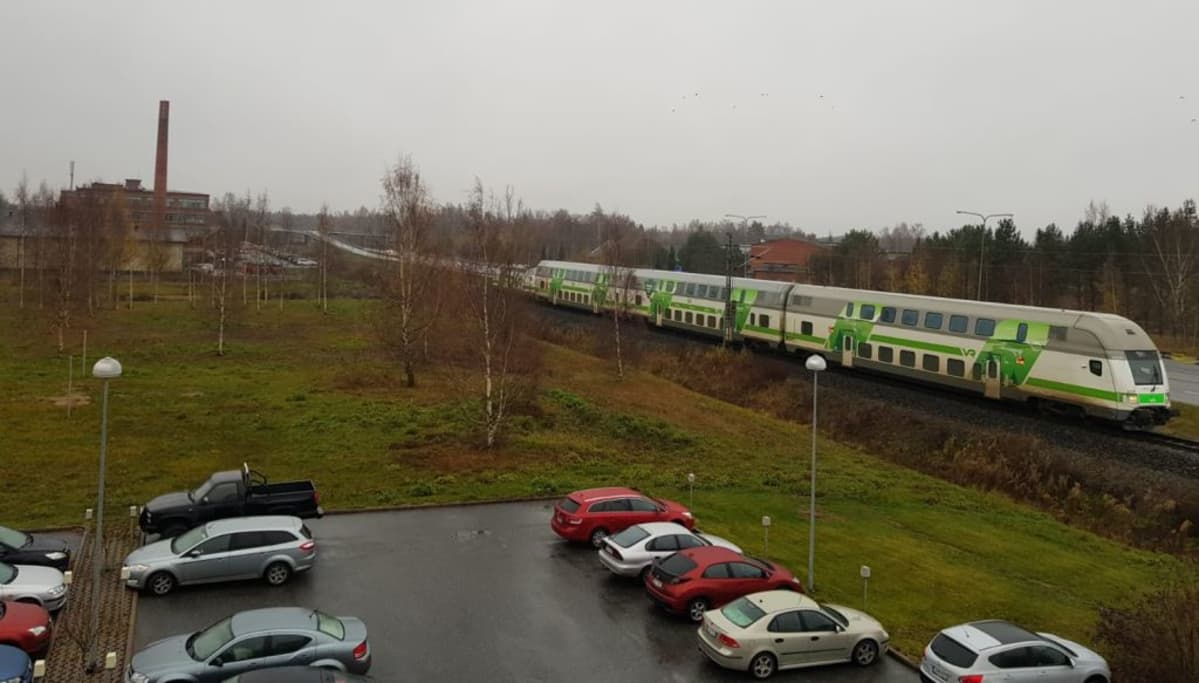Juna pysähdyksissä Ulvilan Friitalassa (onnettomuus).