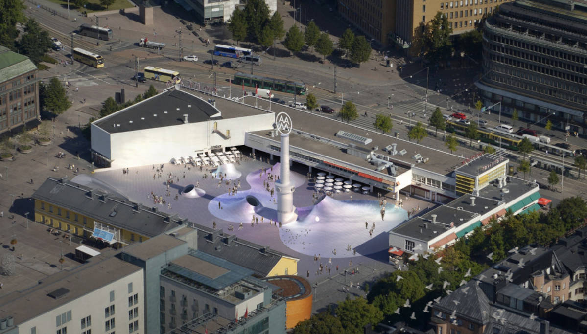 Havainnekuva Amos Andersonin taidemuseosta ulkopuolelta