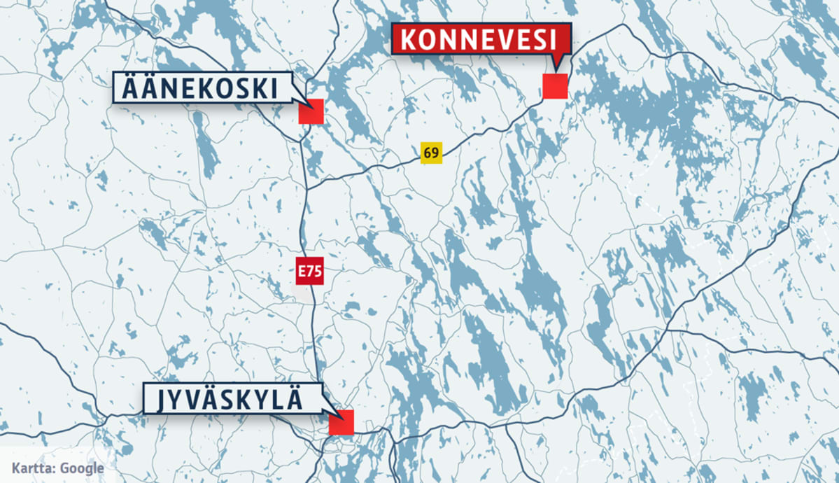 kartta jossa konnevesi