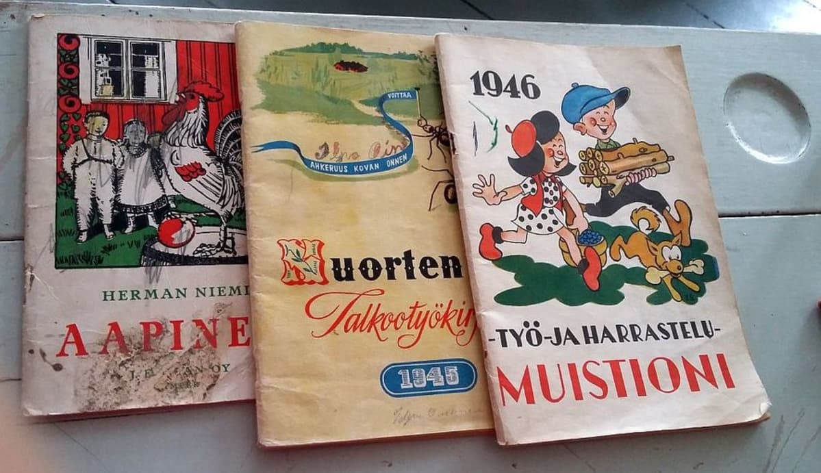 Oppikirjoissa oli jo 1940-luvulla väriä.