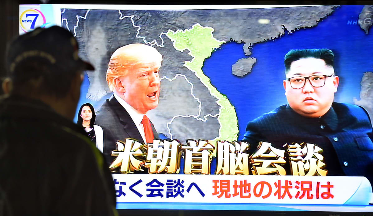 Trump ja Kim julisteessa.