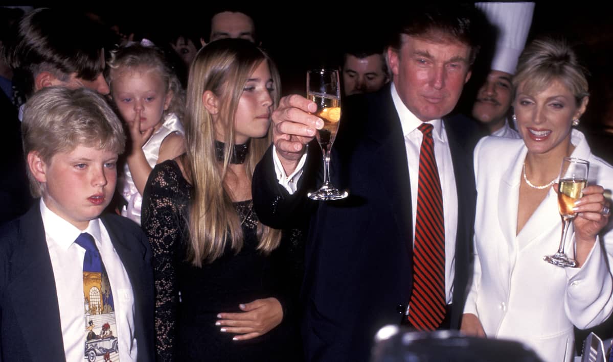 Eric Trump, Donald Trump Jr., Tiffany Trump, Ivanka Trump, Donald Trump ja Marla Maples.