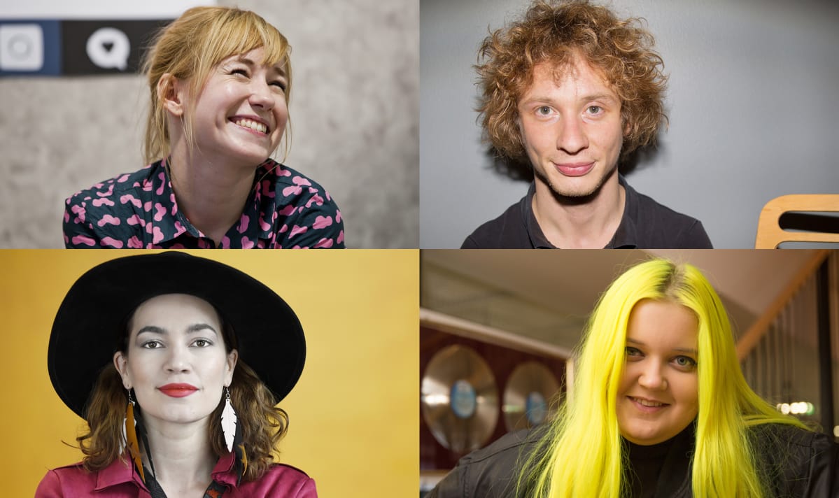 Linda Liukas, Santtu-Matias Rouvali, Meeri Koutaniemi ja Alma.