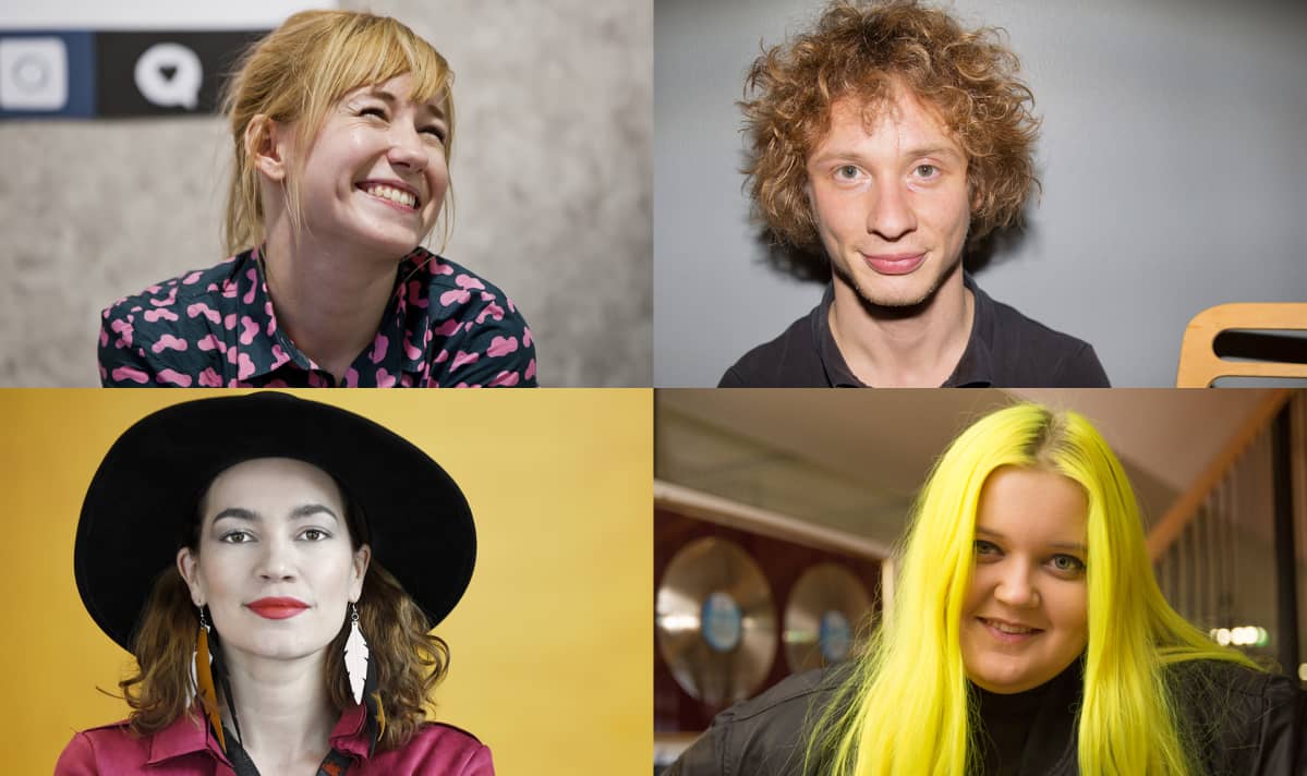 Linda Liukas, Santtu-Matias Rouvali, Meeri Koutaniemi ja Alma.