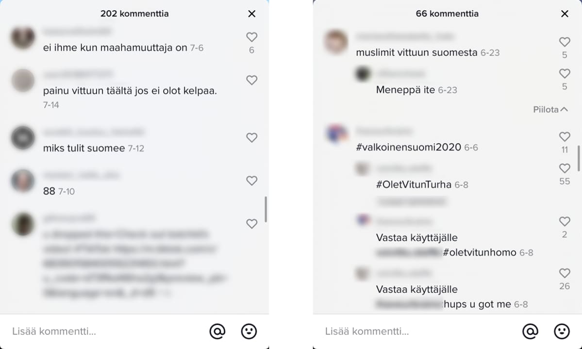 Kuvankaappaus Tiktok-palvelusta