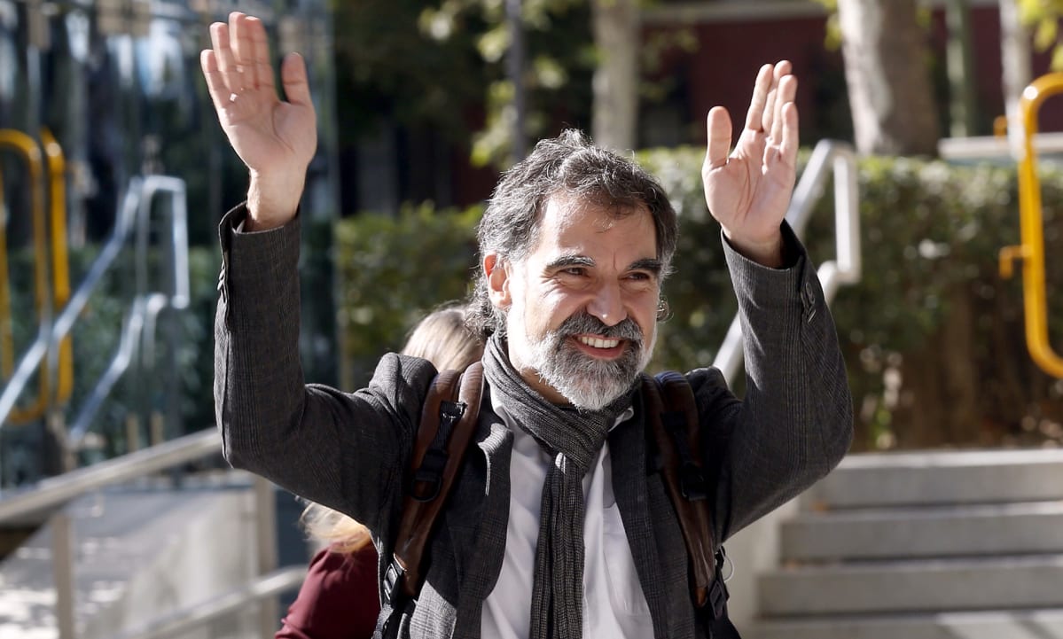 Jordi Cuixart vois saada jopa 17 vuoden tuomion. Kuva on vuodelta 2017.