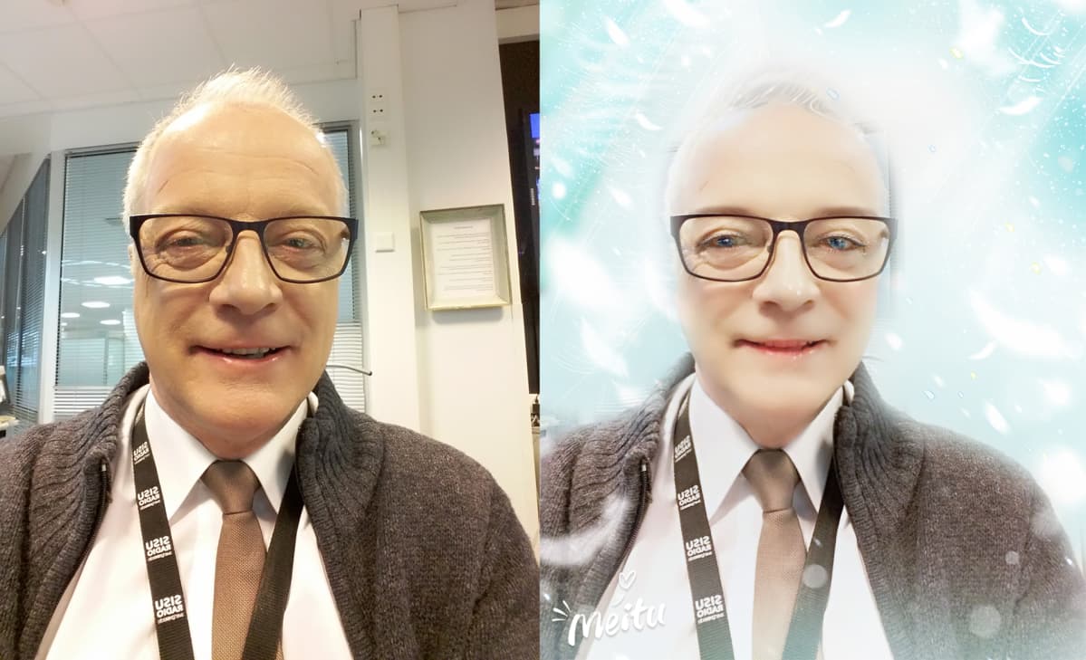 Uutisankkuri Matti Röngän selfie muuttui Meitulla säihkyvämmäksi.