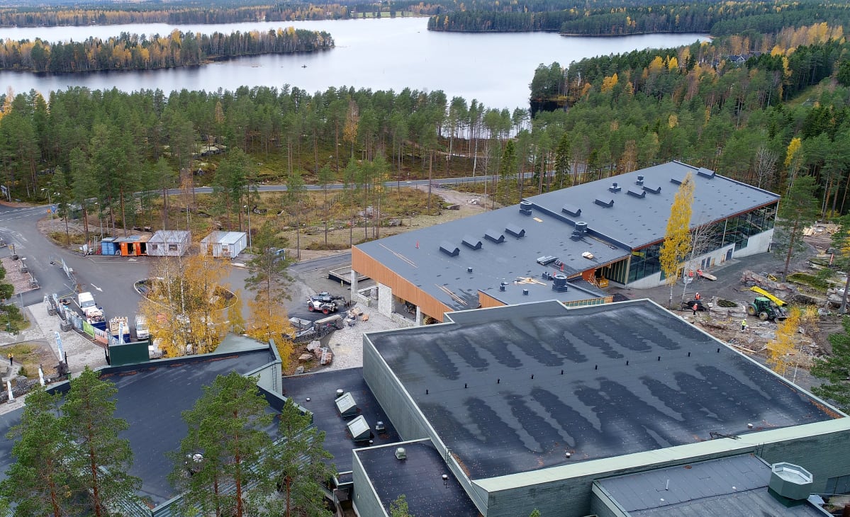 Rakentumassa oleva pandatalo Ähtärissä