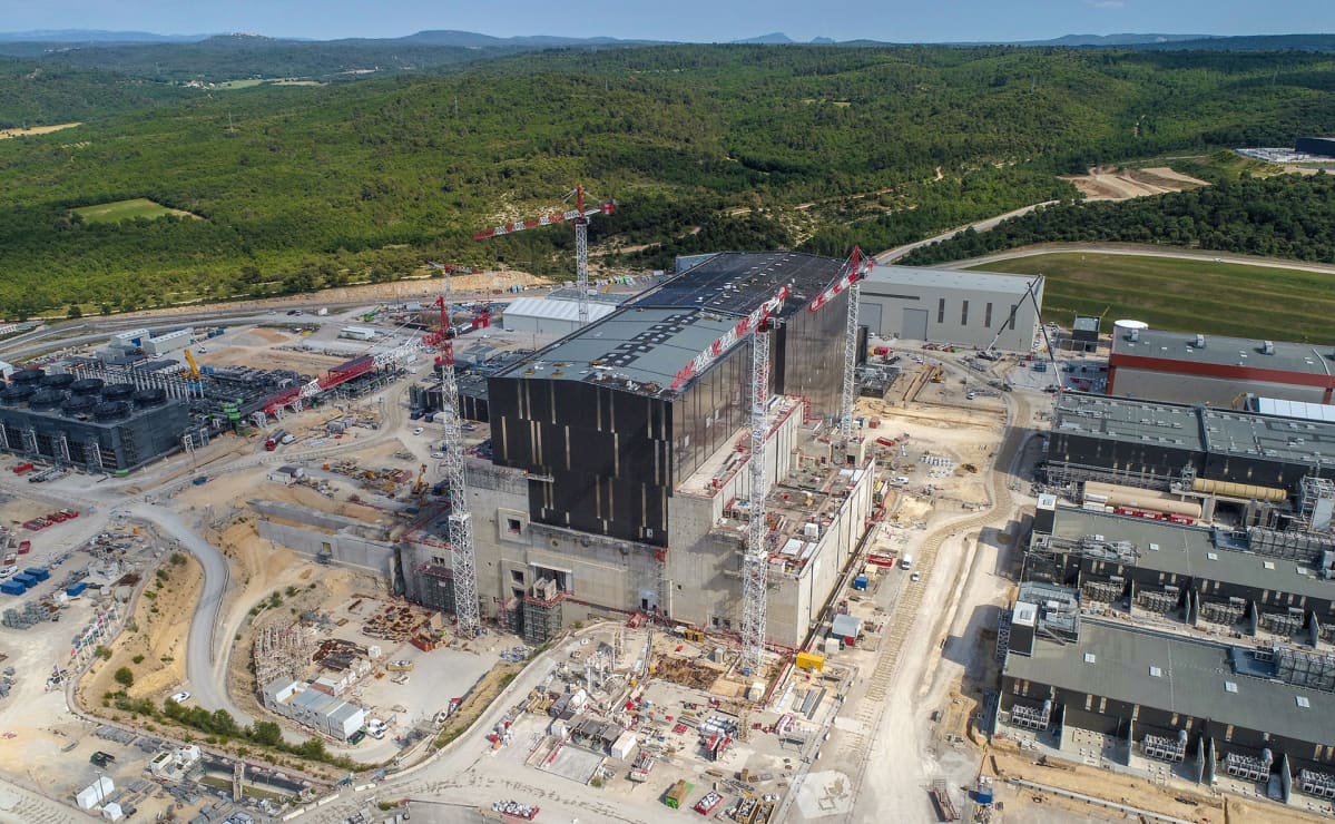ITER-työmaa ilmasta kuvattuna