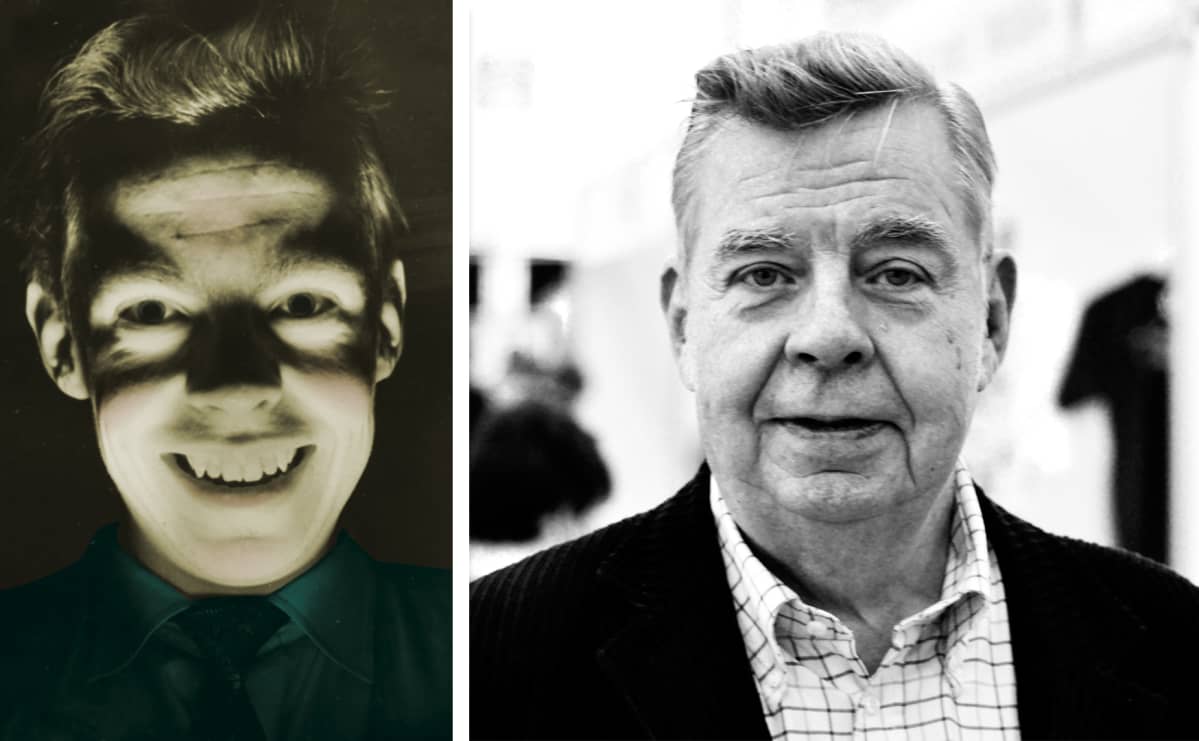 Elokuvakriitikko Tapani Maskula nuorena ja vähän vanhempana.